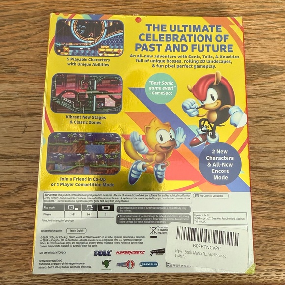 Sonic Mania Plus for Nintendo Switch- BRAND NEW! UNOPENED! - Picture 2 of 3